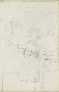 Abklatsch av kritttegningen på ark 5 verso av Isaac Israels