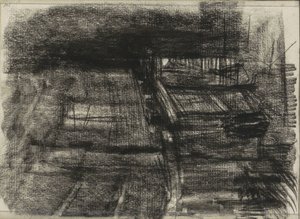 Bygninger, eventuelt utstillingsvinduer av Isaac Israels