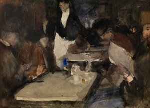 Restaurant 'Thousand Columns' (akvarell på papir) av Isaac Israels
