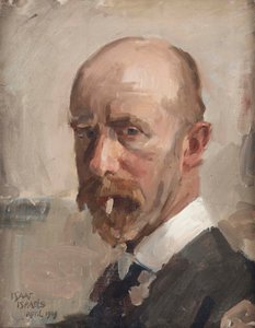 Selvportrett med sigarett, 1909.