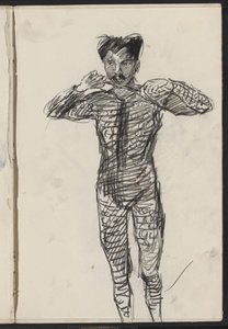 Stående mann i kostyme, muligens kunstner av Isaac Israels