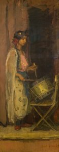 Den egyptiske trommeslagerjenta (olje på lerret) av Isaac Israels