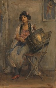 Trommeslagerfruen av Isaac Israels