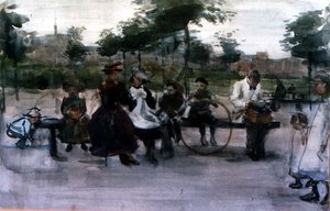 Parkbenken, Amsterdam av Isaac Israels