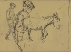 To studier av en eselgutt og et esel av Isaac Israels