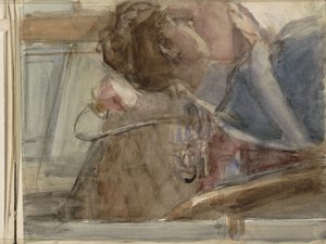 Kvinne ved et bord av Isaac Israels