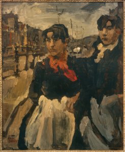 To jenter på Lijnbaansgracht av Isaac Israels