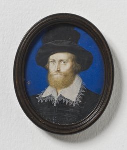 Admiral George Clifford, 3. jarl av Cumberland, ca. 1600 (akvarell på pergament) av Isaac Oliver
