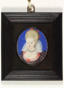Frances Howard, hertuginne av Lennox og Richmond (akvarell på vellum) av Isaac Oliver
