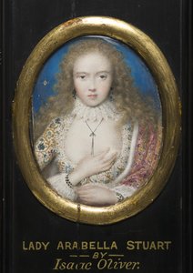 Lady Arabella Stuart (akvarell på pergament)