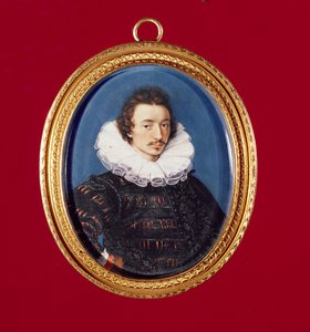 Selvportrett (akvarell på vellum) av Isaac Oliver