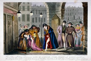 Scene i Covent Garden, Westminster, London, 1830 av Isaac Robert Cruikshank