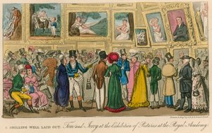 En vel brukt skilling: Tom og Jerry på utstillingen av bilder på Royal Academy av Isaac, Robert and George Cruikshank