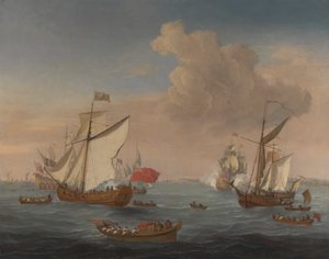 Skip i Themsens elvemunning nær Sheerness