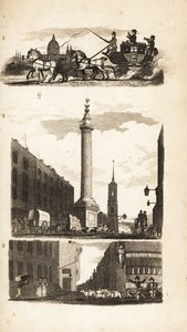 Landsmenn på en scenecoach, Monumentet og kakehjørnet av Isaac Taylor