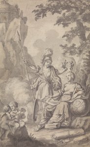 Frontispice for Town and Country Magazine, for Vol. II, nr. 1 av Isaac Taylor