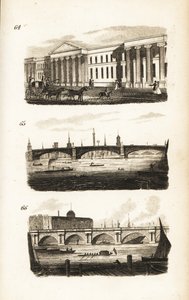 General Post-kontoret, Southwark Bridge og Waterloo Bridge av Isaac Taylor