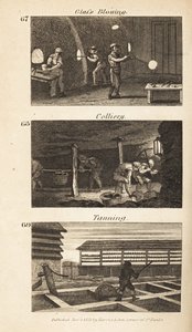 Handler i Regency England: glassblåsing, colliery og soling
