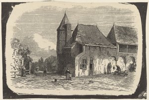 Utsikt over Koppelpoort i Amersfoort av Isaac Weissenbruch
