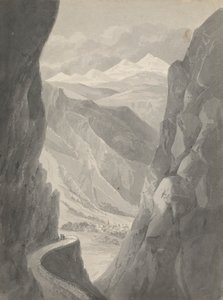 Pass of the Gemmi/ Descending til Leukas Bad (Sveits) av Isaac Weld