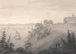 Utsikt over Mount Vernon, setet til general Washington av Isaac Weld
