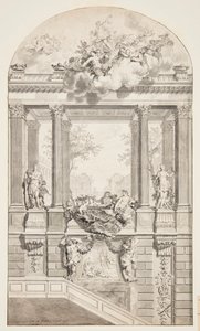 Design for Staircase, Voorst Castle, Haag, Nederland