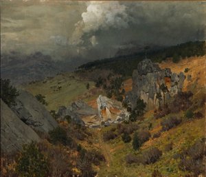 I Krim-fjellene, 1886 av Isaak Ilyich Levitan