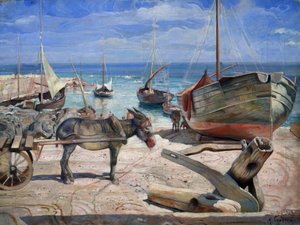 ""The Isle of Capri"" Maleri av Isaac Brodsky (Brodski) (1884-1939) 1929 Regional Art Museum, Berdyansk av Isaak Israilevich Brodsky