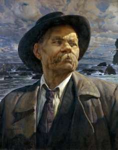 Portrett av forfatteren Maxim Gorky 1868-1939, 1936 av Isaak Israilevich Brodsky