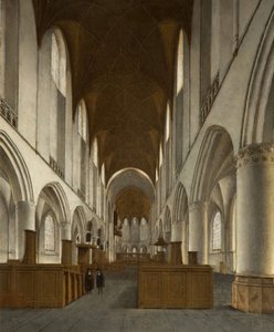 Interiør av Saint Bavo, Haarlem, 1680. av Isaak van Nickele