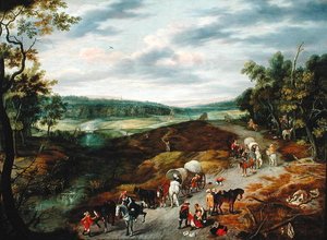 Tyver angriper en konvoi av reisende, 1656