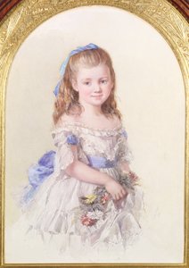 Portrett av Winifred Mary Bombass, ti år gammel, 1872 av Isabel Oakley Naftel