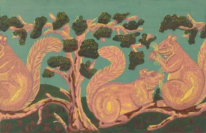 Bandbox Design - Squirrels, ca. 1938.