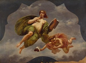 Komedie, av Isacco Gioacchino Levi (1818-1908), skisse av Isacco Gioacchino Levi