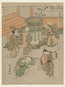 Noh-skuespillet Shojo Shojo (tittel på objekt) Åtte bilder av Noh-skuespill (serietittel) Utai hakkei (serietittel på objekt) av Ishikawa Toyomasa