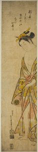 Ung kvinne etter et bad av Ishikawa Toyonobu