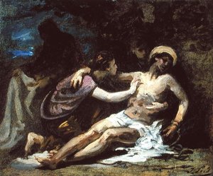Lamentation (olje på lerret) av Isidore Pils