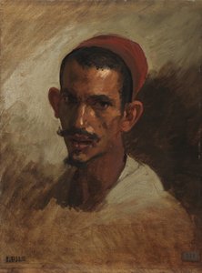 Studie for hodet til en ung araber, ca. 1860-62