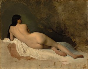 Studie av en liggende naken, ca. 1841.