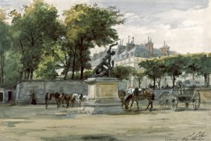 Pariserkommunen: hæren til Versailles i Tuileriene, ca. 1871 (akvarell) av Isidore Pils
