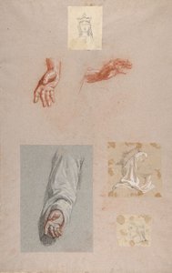 en. Hands of Saint Remi nedre register, f. Leder av Saint Clotilde øvre register..., 1800-tallet av Isidore Pils
