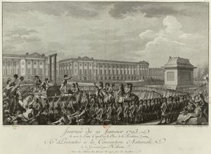 Henrettelsen av Louis XVI på Place de la Revolution 21. januar 1793, 1794