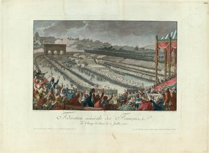 Federasjonens festival på Champ de Mars 14. juli 1790, 1790.