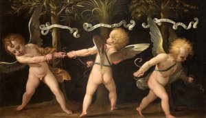 Allegori med bevingede kjeruber, ca. 1635.