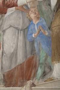 Barn, detalj fra presentasjonen av Jesus i tempelet, 1623-34 av Isidoro Bianchi