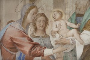 Detalj fra presentasjon av Jesus i tempelet av Isidoro Bianchi