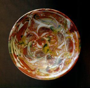 Islamsk kunst: liten keramikkskål med grønnsaksdekorasjoner. Fra Irak. 9. århundre e.Kr. Dim. 13,8 cm Paris, Musée du Louvre av Islamic School
