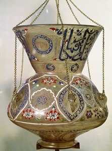 Lampe, fra moskeen til Sultan Hasan, Kairo (glass)
