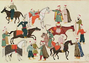 Ms 1671 A Horse Market, ca. 1580 av Islamic School