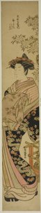 Courtesan Shirotae fra Okanaya av Isoda Koryusai